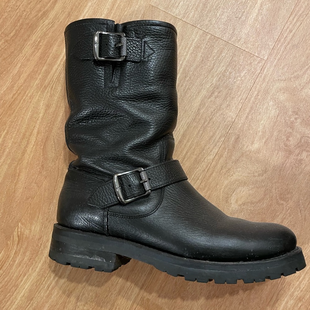 Frye Natalie mid shearling lined leather winter boot size 8